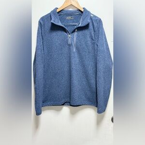 Men's Blue Quarter-Zip Sweater Size M